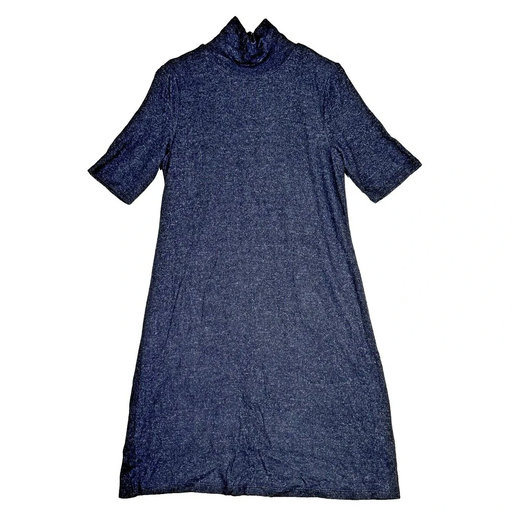 Philosophy Womens Dress Sz L‎ Gray Mock Neck Super Soft A Line Classic NEW
